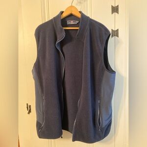 Vineyard Vines sz XL navy fleece vest excellent condition